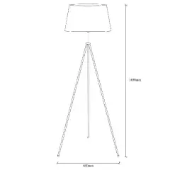 Aydinlatmadunyam Lambader BlackBrown Tripod-Nul-4053