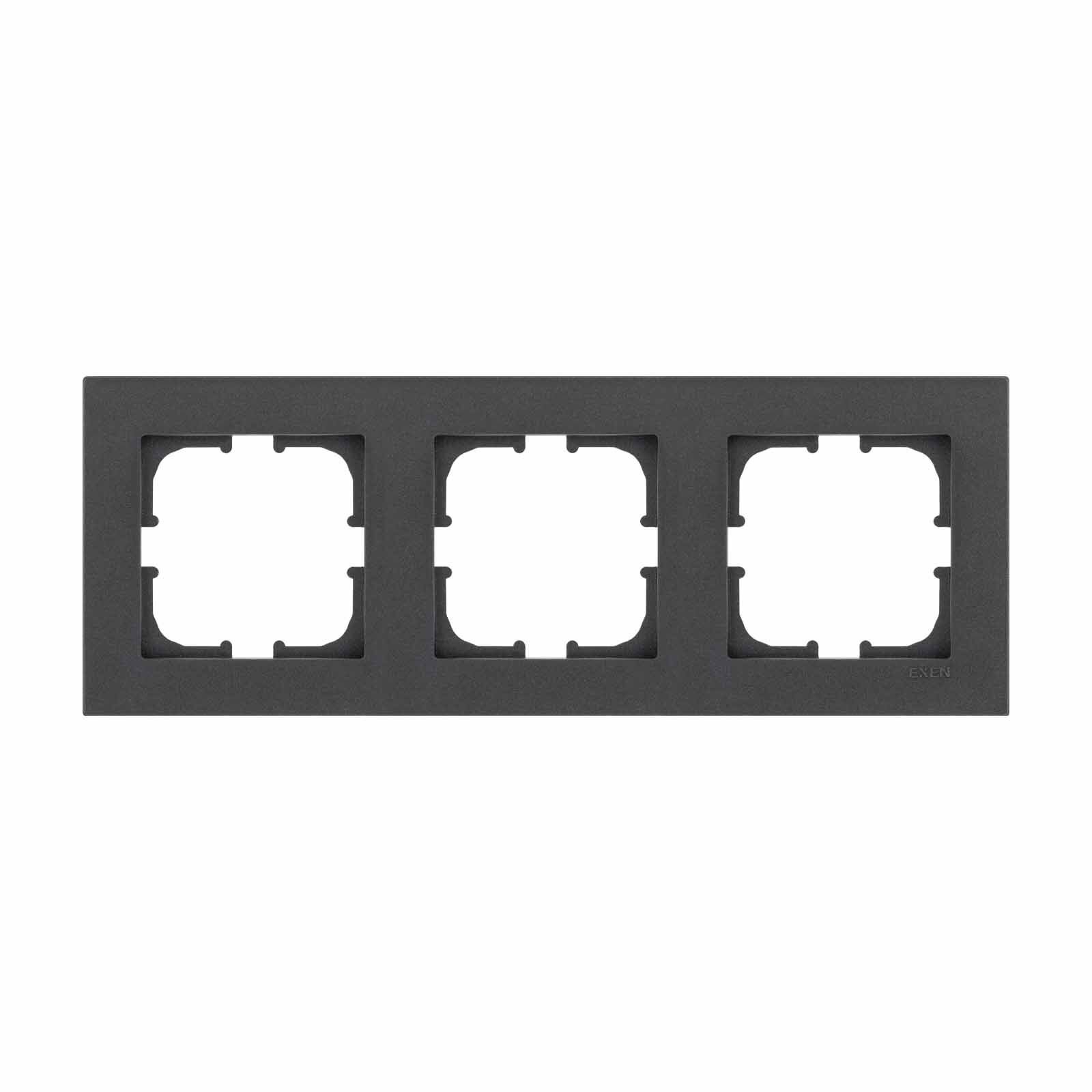 Exen Karell Antrasit Üçlü Çerçeve