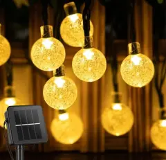 Solar Animasyonlu Top Led Yılbaşı Süsü Ledli 5 Metre 50 Top Led Ağaç Süsü SNC-318