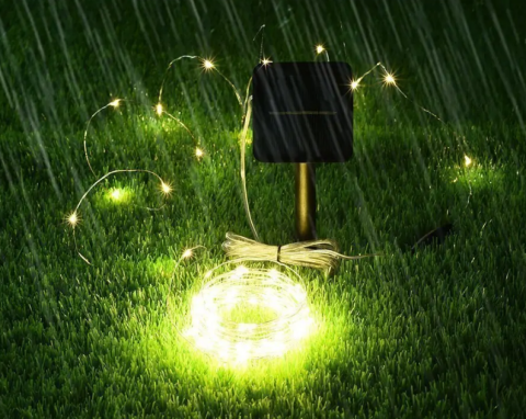 Solar Animasyonlu Bakır Tel Yılbaşı Süsü Ledli Tel Solar Ağaç Süsü SNC-317 10 Mt 100 Led