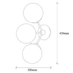 Aydinlatmadunyam Aplik BlackWhite Gondol-Nuw-3021
