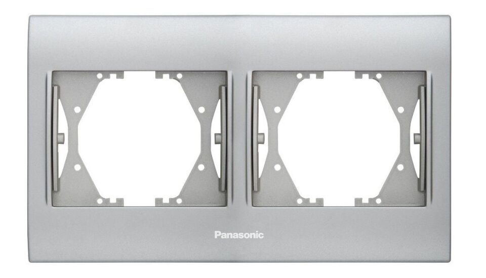 Panasonic Thea Blu Chrome Matt Beyaz İkili Priz Çerçeve
