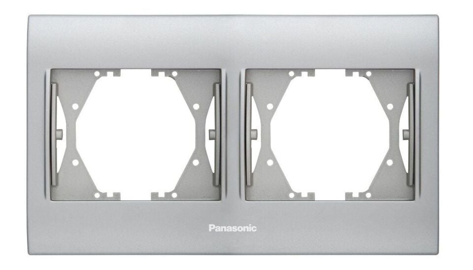 Panasonic Thea Blu Chrome Matt Beyaz İkili Priz Çerçeve