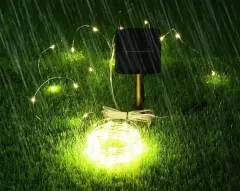 Solar Animasyonlu Arı Desenli Yılbaşı Ağacı Süsü 5 Metre 30 Arı Desenli Ledli Solar Ağaç Süsü SNC-316