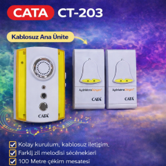 Cata Kablosuz Uzaktan Kumandalı Zil CT-203