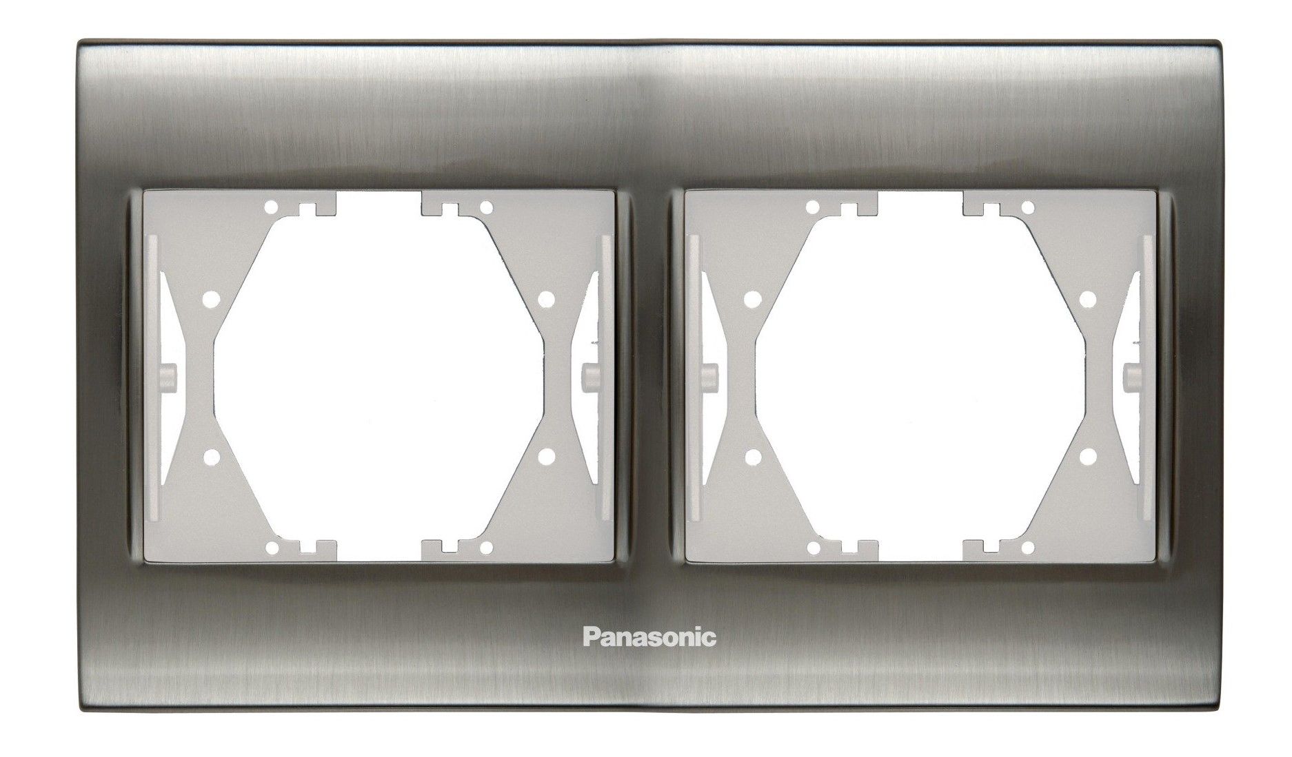 Panasonic Thea Blu Inox Beyaz İkili Priz Çerçeve