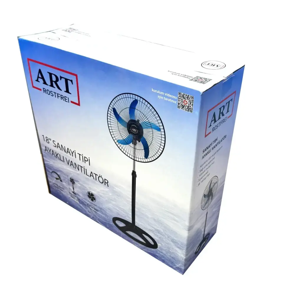 Art Rostfrei 18'' Sanayi Tipi Ayakli Vantilatör