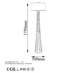 Aydinlatmadunyam Lambader White Tall-13473