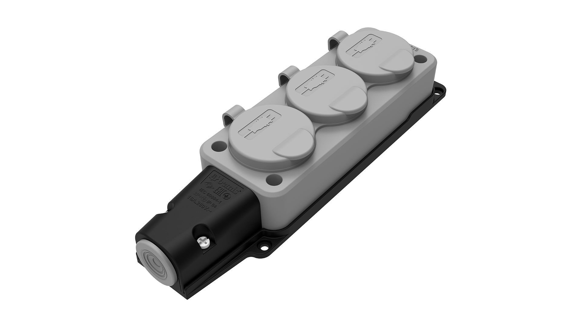 Bemis  Üçlü Grup Priz (Gri) IP54 BV5-1402-3613