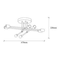 Aydinlatmadunyam Plafonyer Black Exhaust-Nua-1322