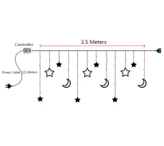 Pırıltı Animasyonlu Flament Ampul Yılbaşı Ağacı Süsü 5 Metre 50 Ledli Yılbaşı Süsü SNC-302