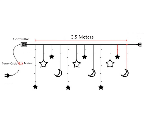Pırıltı Animasyonlu Flament Ampul Yılbaşı Ağacı Süsü 5 Metre 50 Ledli Yılbaşı Süsü SNC-302