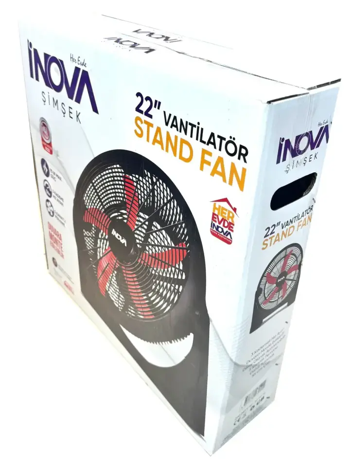 Inova 22'' Vantilatör Stand Fan Duvara Monte Edilebilir