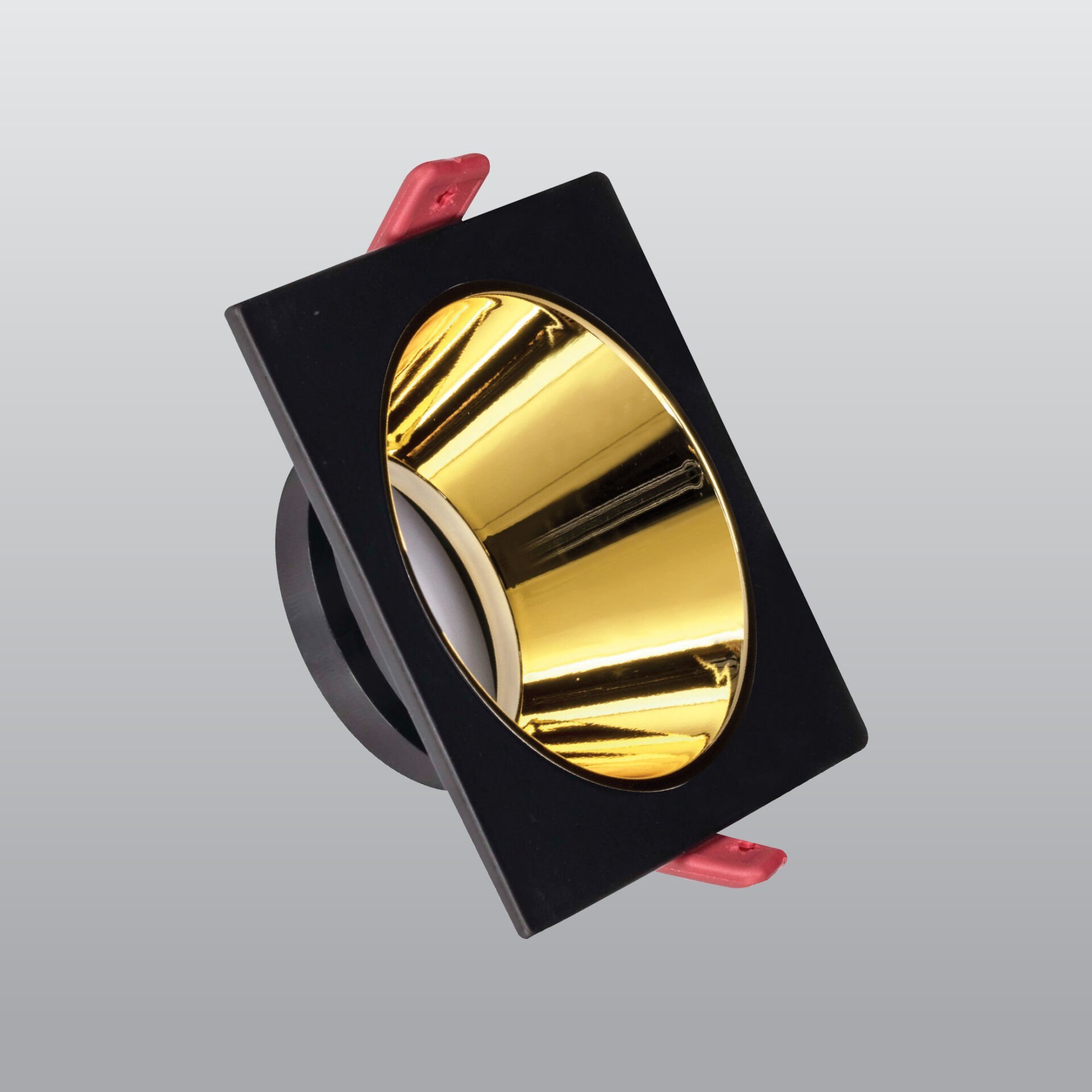 ACK Siyah Kare Çerçeve / Gold Reflektör Sıva Altı Spotlıght AH03-07011