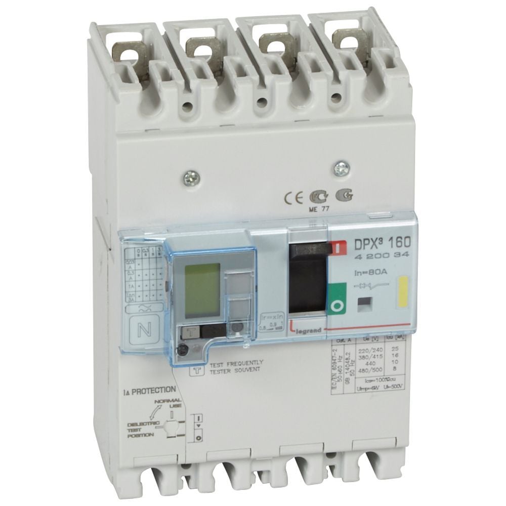 Legrand  DPX³160 TM&KAK 4P 80A 16kA LEG-420034