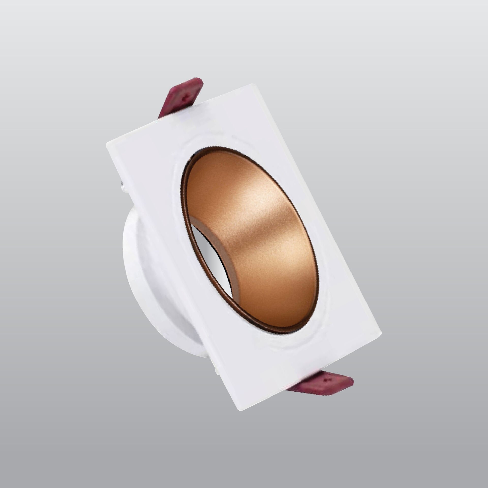 ACK Beyaz Kare Çerçeve / Sandy Rose Gold Reflektör Sıva Altı Spotlıght AH03-07020