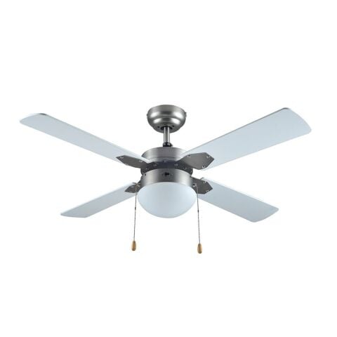 Vanti 60W 42'' Gümüs Metal Tavan Avizeli 4 Kanatli Vantilatör KCF283