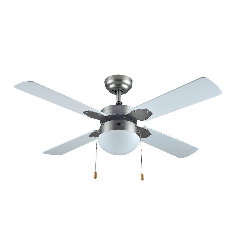 Vanti 60W 42'' Gümüs Metal Tavan Avizeli 4 Kanatli Vantilatör KCF283