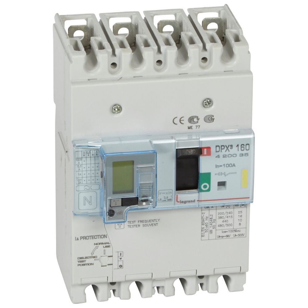 Legrand  DPX³160 TM&KAK 4P 100A 16kA LEG-420035