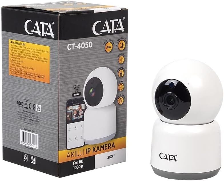 Cata CT-4050 360 Derece Dönebilen Wi-Fi Akıllı IP Kamera
