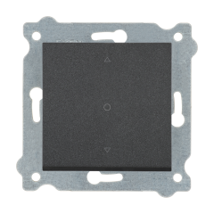 Exen Antrasit Modül+Kapak  Tek Tuslu Jaluzi