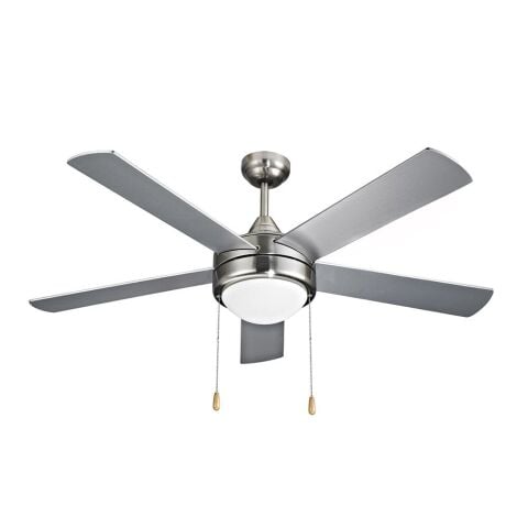 Vanti 60W 52'' Avizeli Gümüs Metal 5 Kanatli Tavan Vantilatörü KCF288