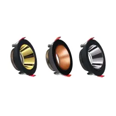 ACK Siyah Yuvarlak Çerçeve / Sandy Rose Gold Reflektör  Sıva Altı Spotlıght AH03-07221
