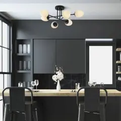 Aydinlatmadunyam Plafonyer BlackCream Camflo-10385