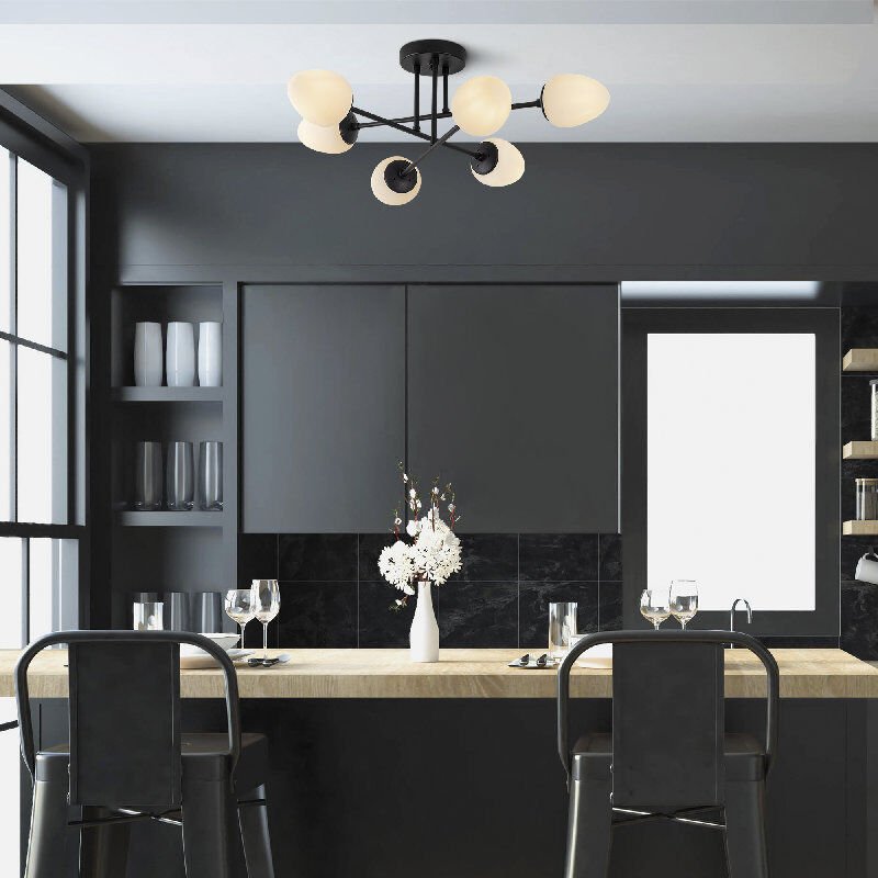 Aydinlatmadunyam Plafonyer BlackCream Camflo-10385