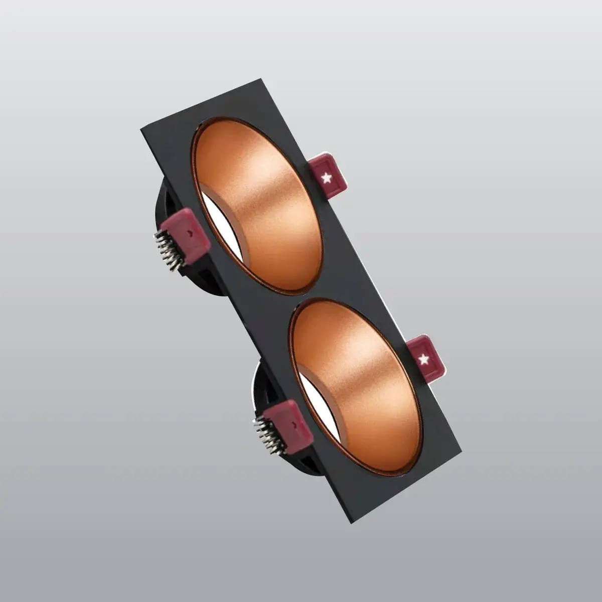 ACK Siyah Çift Kare Çerçeve / Sandy Rose Gold Reflektör Sıva Altı Spotlıght AH03-07321 en uygun fiyatlı satıcı