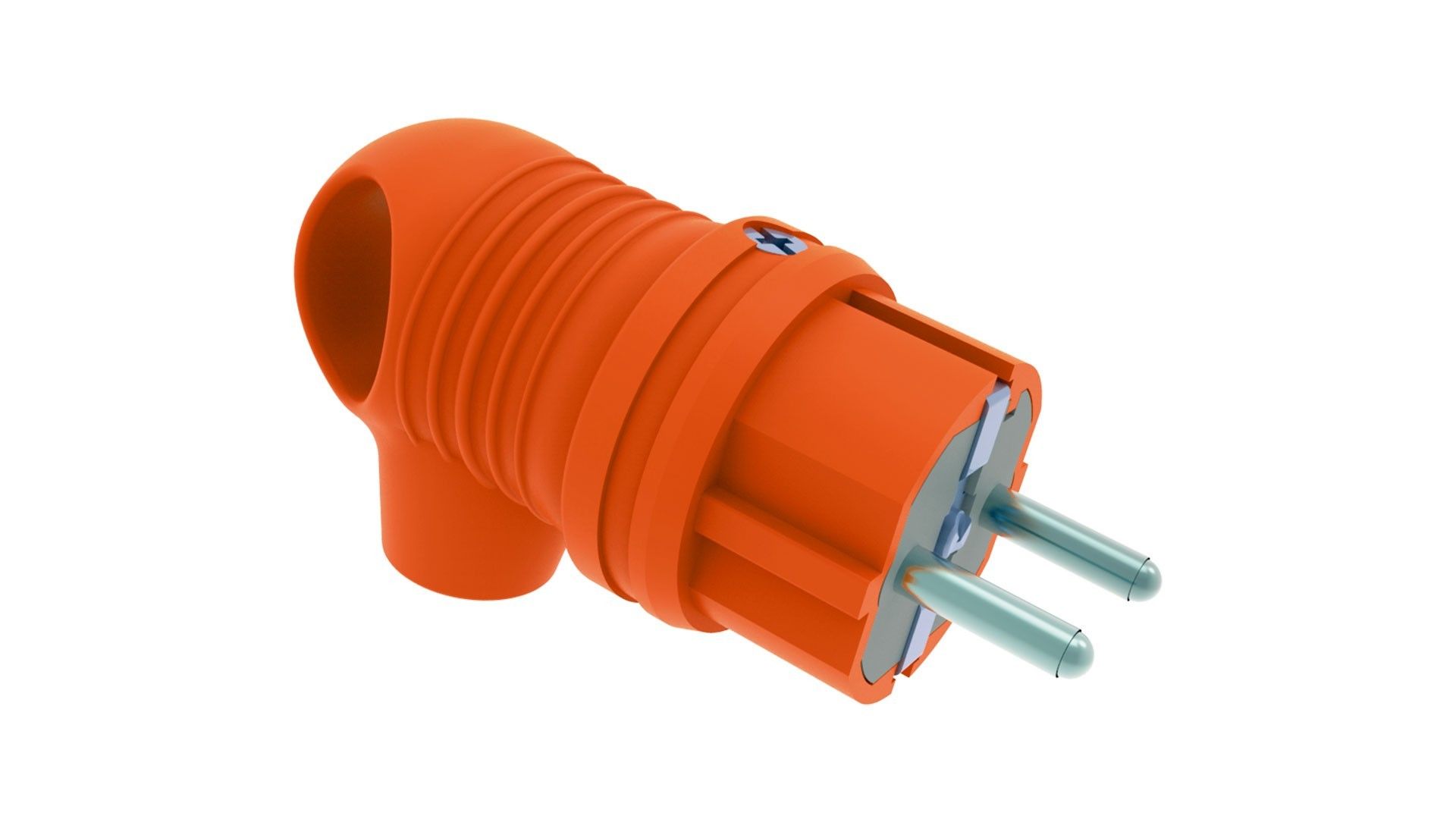 Bemis  Kulplu Eğik Fiş (Turuncu) IP44 BV4-1402-2021