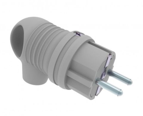 Bemis  Kulplu Eğik Fiş (Gri) IP44 BV5-1402-2021