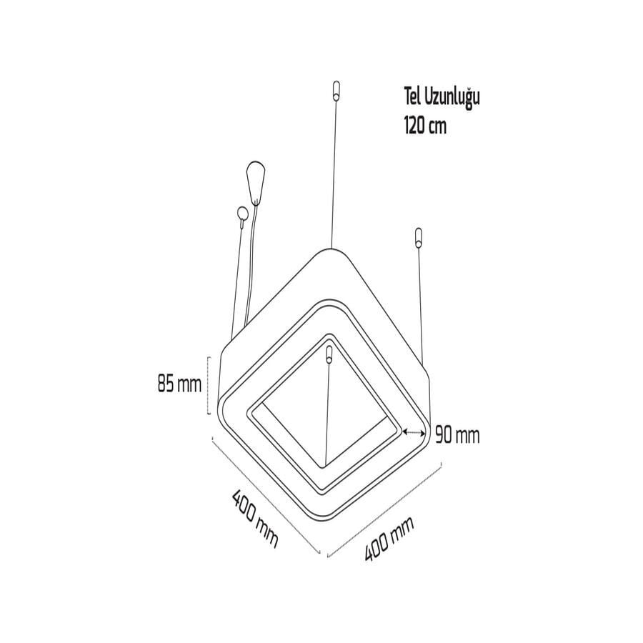 Goya Gy 8114-40 Cm Beyaz Kasa 82W 6500K Linear Armatür