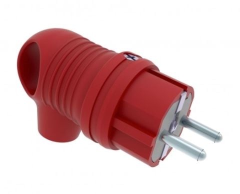 Bemis  Kulplu Eğik Fiş (Kırmızı) IP44 BV6-1402-2021