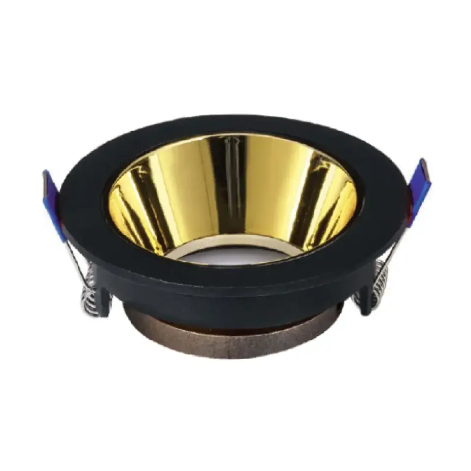 ACK Siyah Yuvarlak Çerçeve /  Rose Gold Reflektör  Sıva Altı Spotlıght Metal Gövde AH03-08221