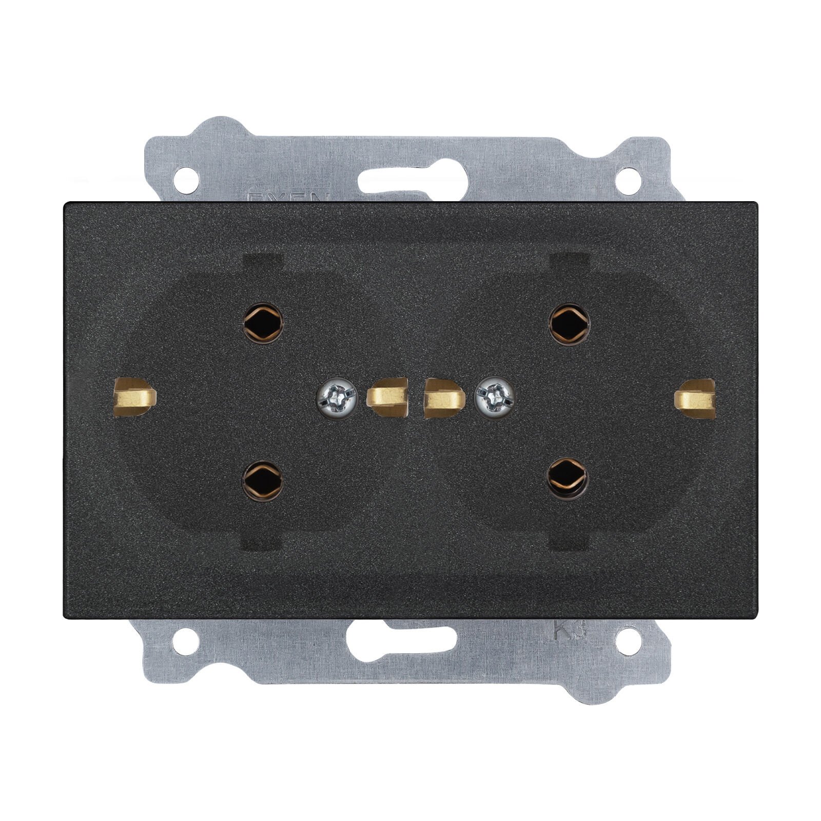 Exen Antrasit Modül+Kapak  Ikili Toprakli Priz (Comfort)