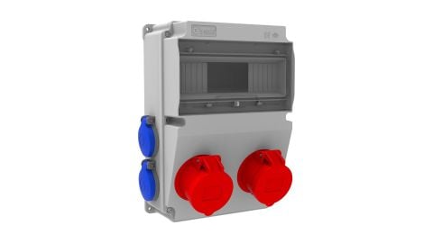 Bemis  5/16A. 380V. 2 Ad. Ön - 1/16A. 220V. 4 Ad. Yan  IP44 BD2-2218-4020