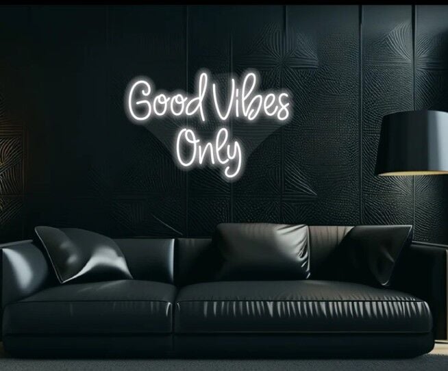 Good Vibes Only Neon Tabela 80 x 40 cm