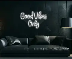 Good Vibes Only Neon Tabela 80 x 40 cm