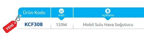 Vanti 120W Mobil Sulu Hava Sogutucu KCF308