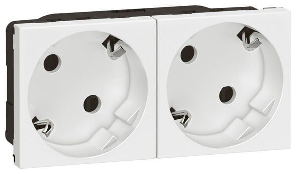 Legrand  İkili Top. Priz, 45°, Otomatik, 16A, 250V~, 4M, Beyaz LEG-278252L