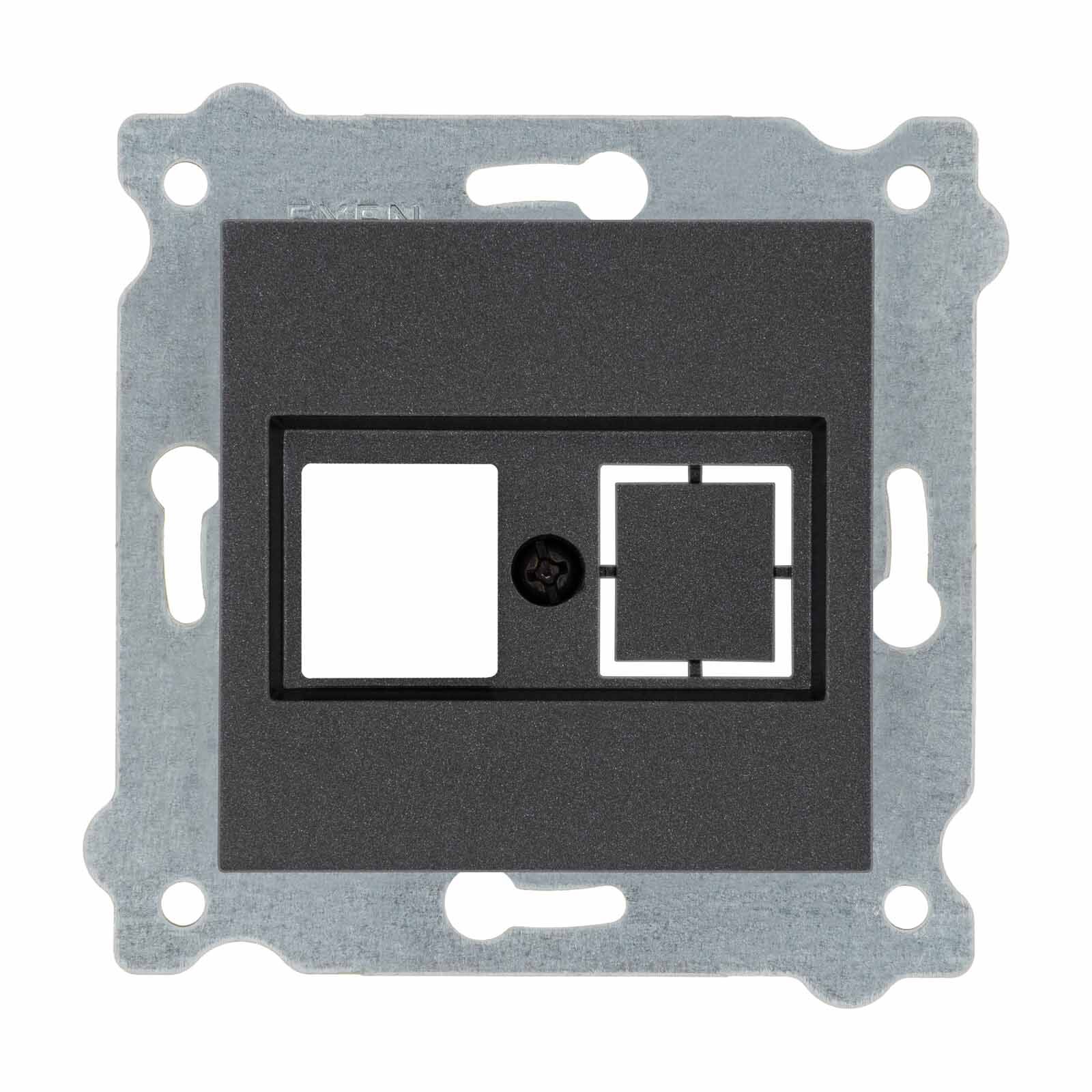 Exen Antrasit Modül+Kapak  Data Priz Jaksiz