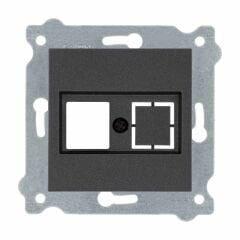 Exen Antrasit Modül+Kapak  Data Priz Jaksiz