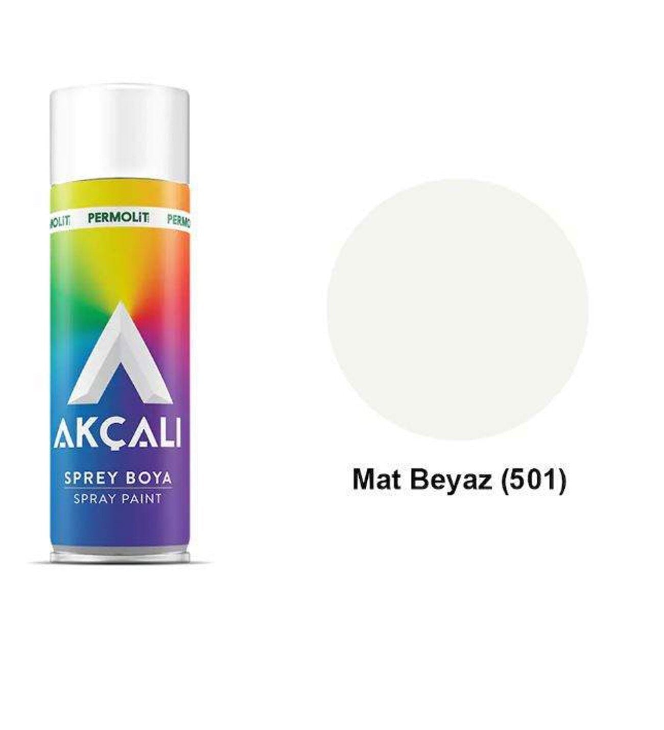 Permolit Akçali Mat Beyaz Sprey Boya AK-501 400 ml