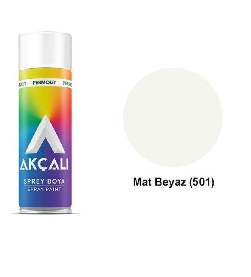 Permolit Akçali Mat Beyaz Sprey Boya AK-501 400 ml
