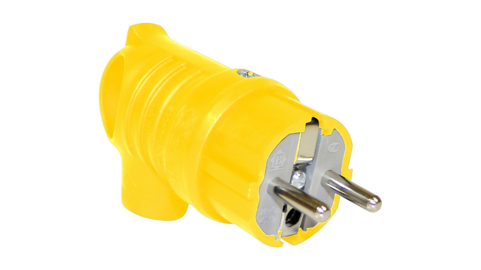 Bemis  UPS Kulplu Eğik Fiş (Sarı) IP44 BV3-1402-2041