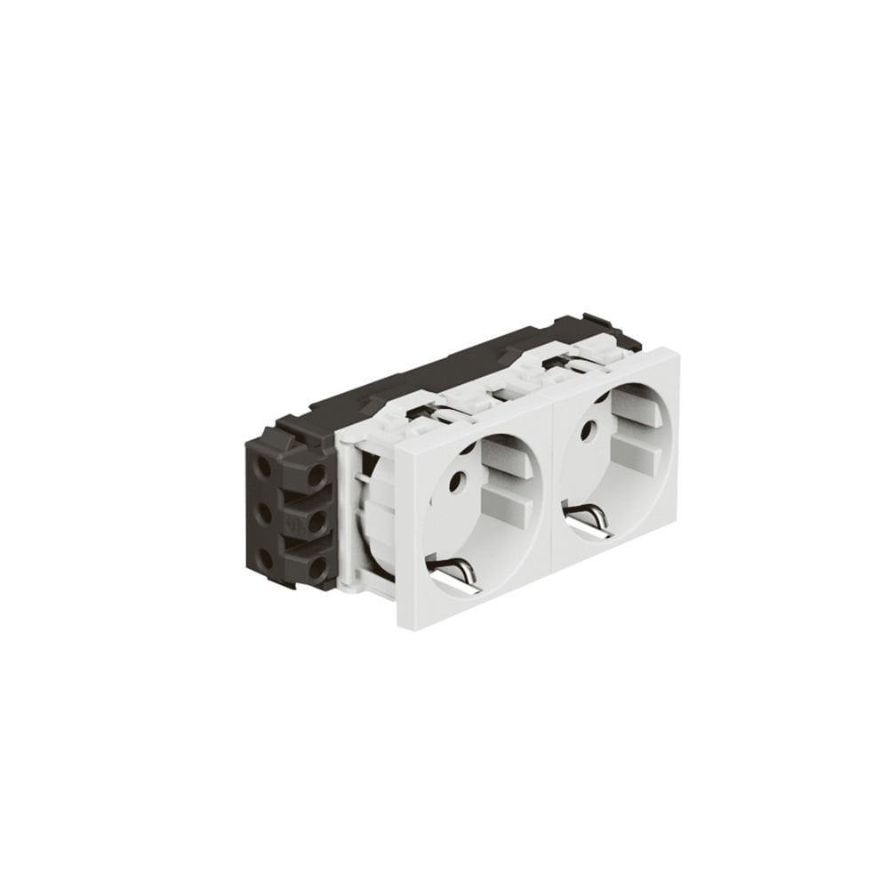 Legrand  İkili Top. Priz, DLP için, Vidalı, 16A, 250V~, 4M, Beyaz LEG-278602L