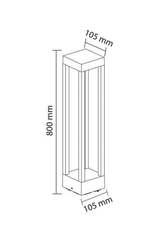 forlife fl-1790 / söğüt bolard armatür 80cm 12w / 3200k