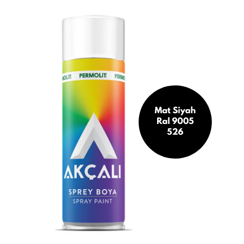 Permolit Akçali Mat Siyah Sprey Boya AK-526 400 Ml