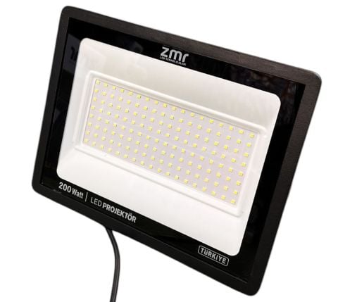 ZMR 200W Ultra Slim Led Projektör 6500K Beyaz